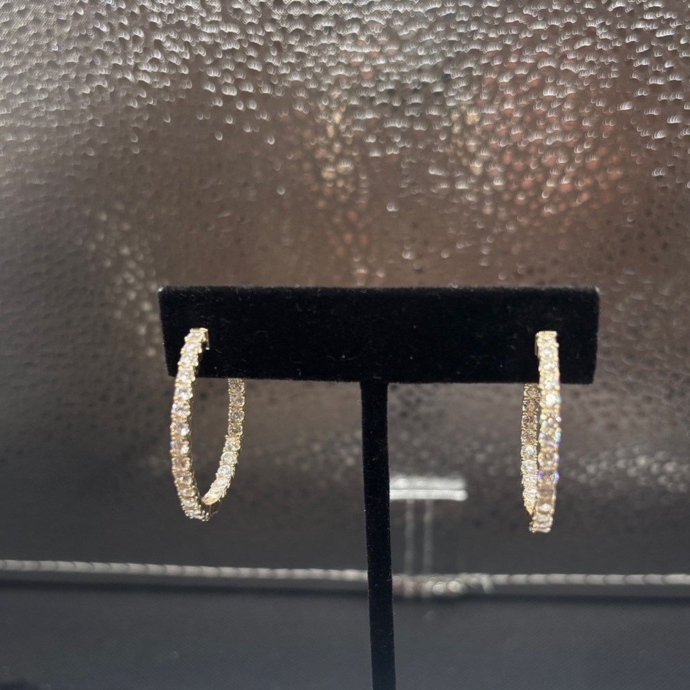 Elegant Sterling Silver Gold Hoop Earrings